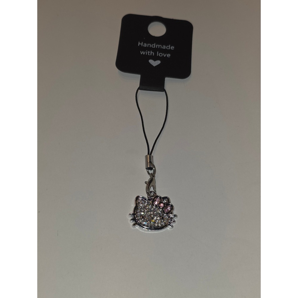 Hello Kitty Rhinestone Phone Charm! Handmade!
